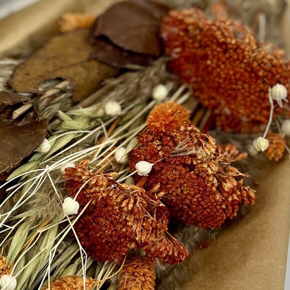 Dried Flower Bouquet Pampas Grain Celosia Yarrow Gift Home Decor 2 Bundles - Picture 3 of 8
